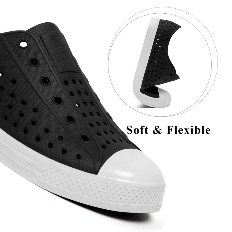 SAGUARO Mens Garden Shoes for Women Breathable Slip-On Gardening Clogs Quick Dry Non-Slip Water Shoe Outdoor Beach Sandals Aero XVII Black - Image 4